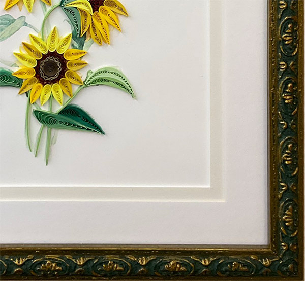 how to frame quilled cards
