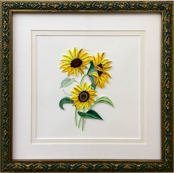 how to frame quilled cards
