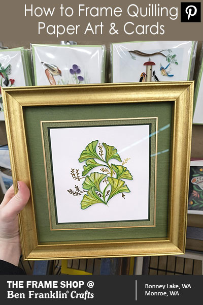 How to Frame Quilling Paper Art & Cards (Pinterest)