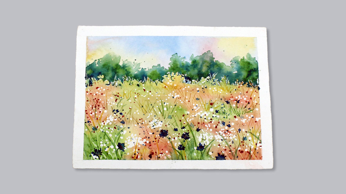 Watercolor Painting Class: Wildflower Meadow