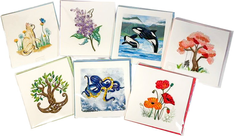 ready-made quilled cards