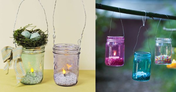 DIY Mason Jar Lanterns using Alcohol Ink