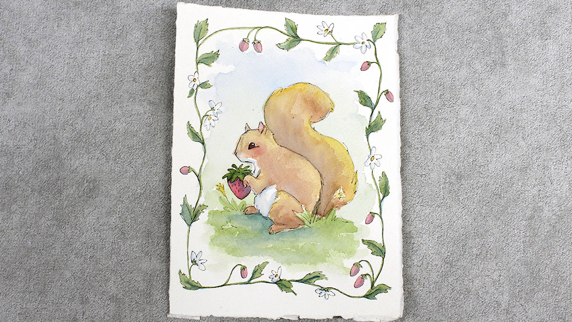 Watercolor Painting Class: Squirrel
