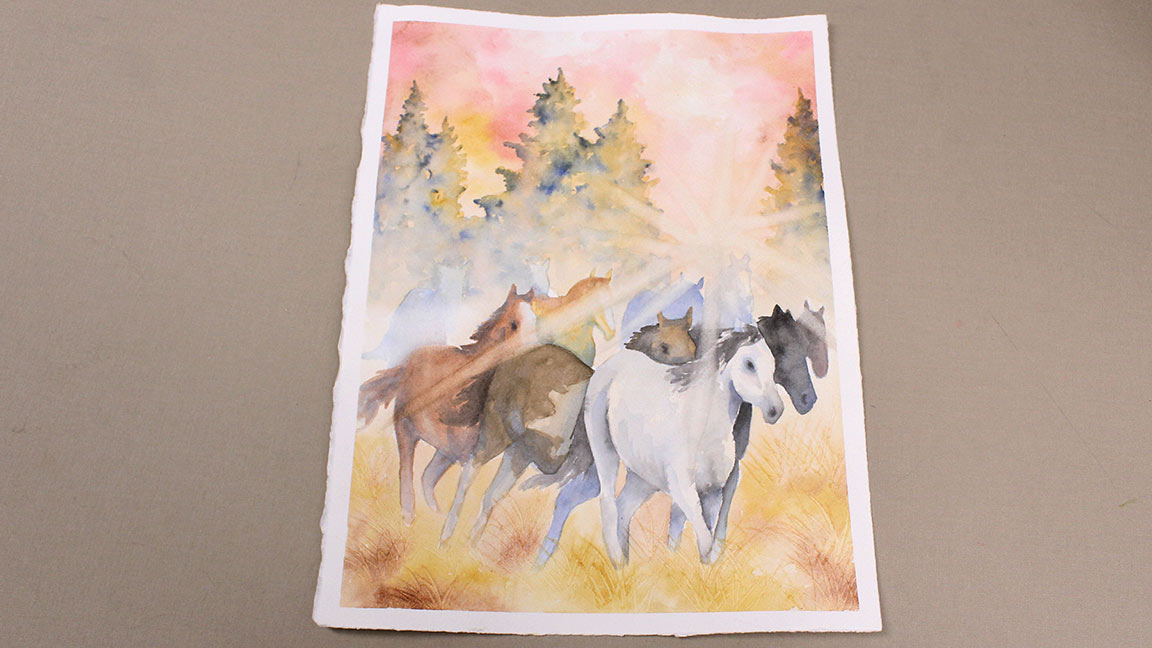 Watercolor Painting Class: Wild Horses