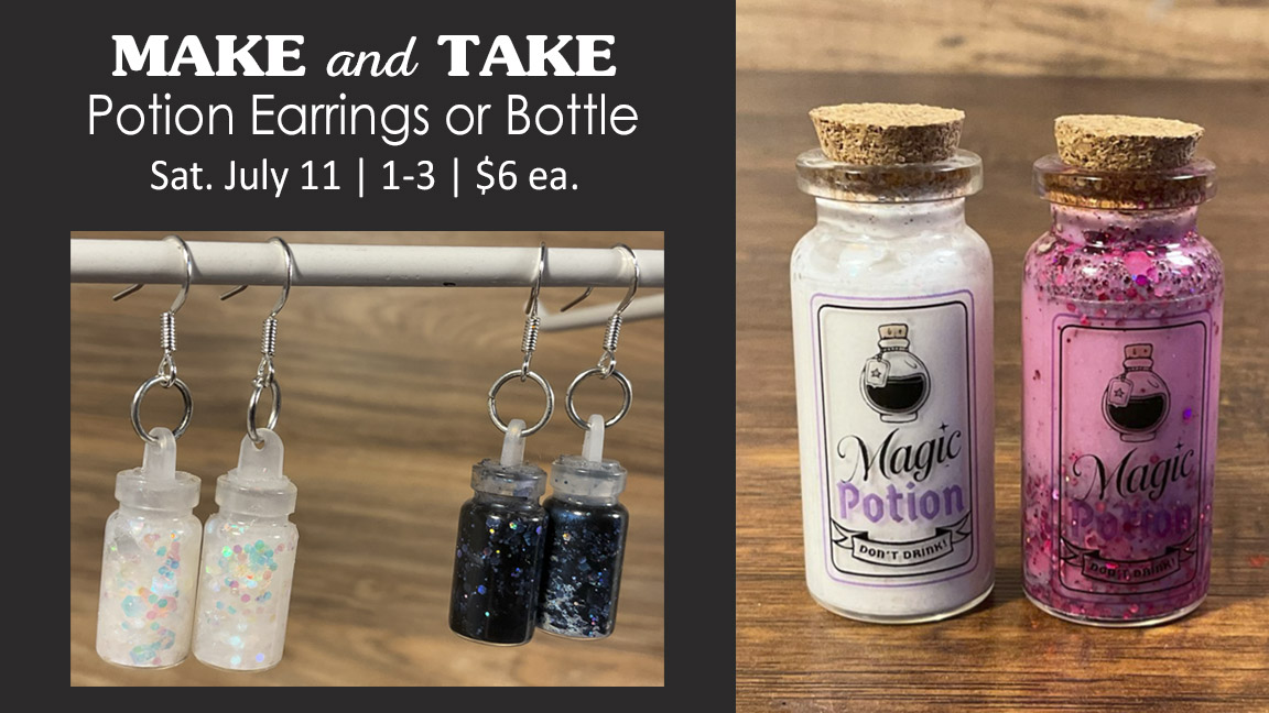 Make & Take: Potion Bottle Earrings, or potion bottle