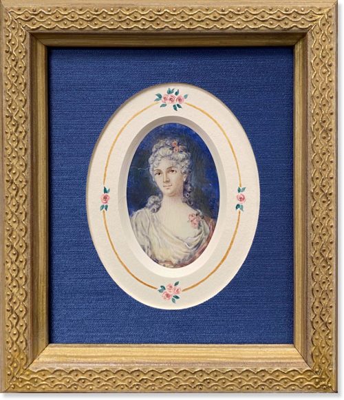 Custom Framed Antique miniature painting