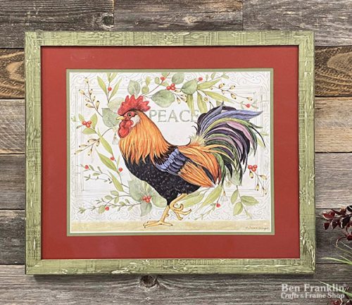 Custom Framed Rooster Print - Ben Franklin Frame Shop
