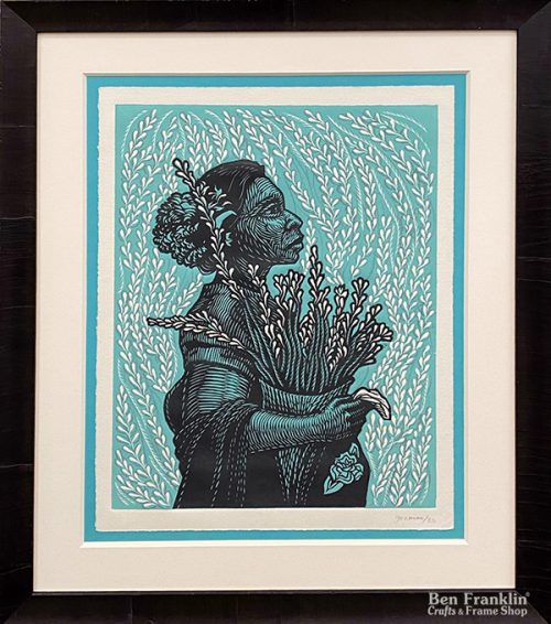 Custom Framed Black Woman Art - Ben Franklin Frame Shop