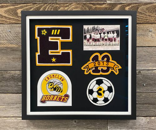 Custom Framed Sports Memorabilia "Enumclaw Hornets"